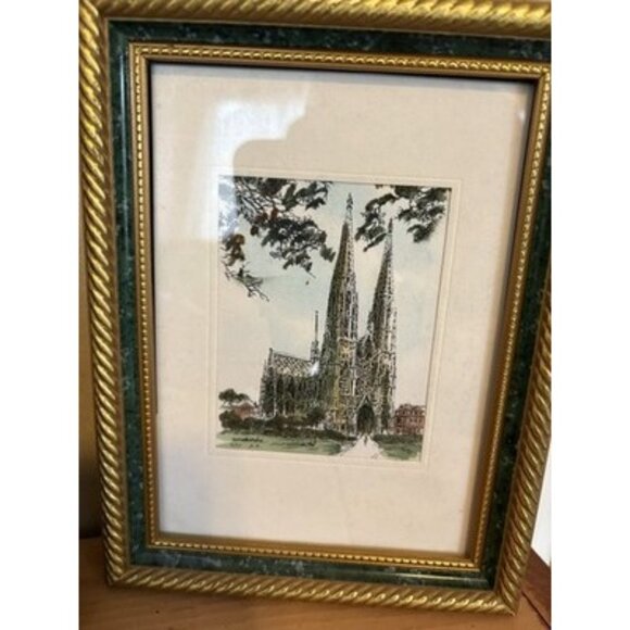 2 Vienna Austria Landmark Frame Prints Votivkitche And Mozart Monument 5x7's - Picture 4 of 11